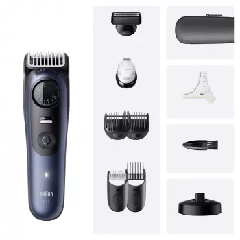 Braun BeardTrimmer 7 BT7540 bārdas trimmeris 0.5-20 mm akumulators melns zils