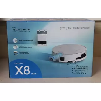 Robotputekļsūcējs Ecovacs DEEBOT X8 OMNI (BOJĀTS IEPAKOJUMS, LIETOTS, NETĪRS, SKRĀPĒTS)