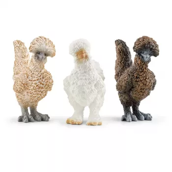 Schleich FARM WORLD Chicken Friends 42574 – trīs vistu figūriņas