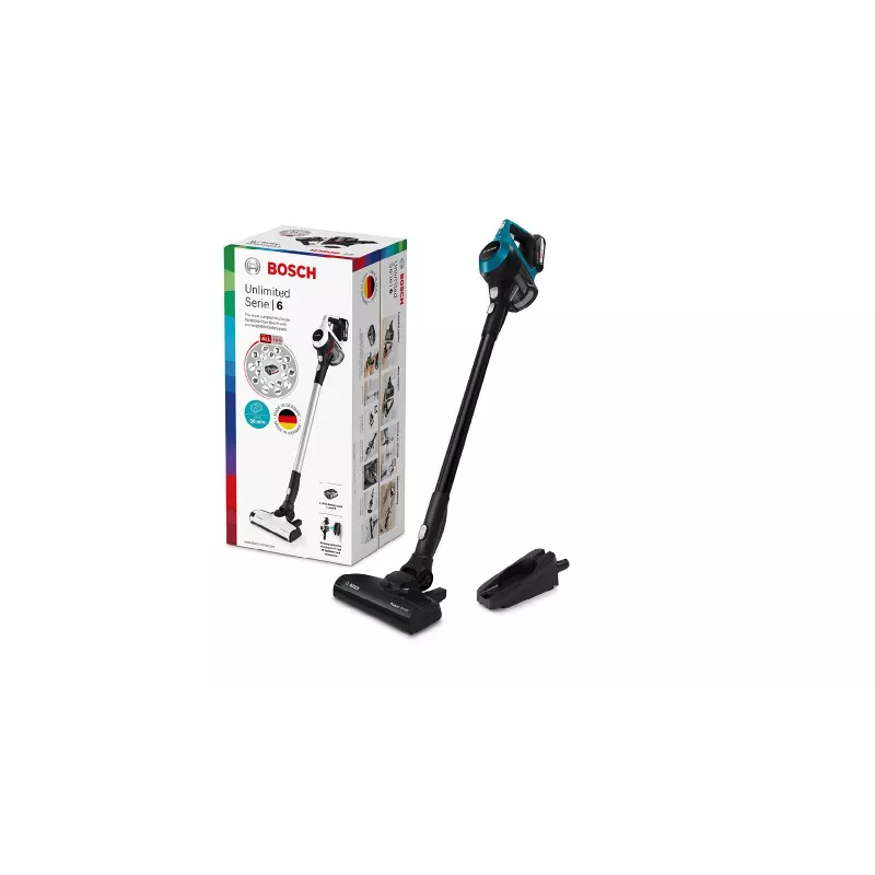 Bosch Serie 6 BBS611LAG bezvadu slotas putekļsūcējs 2-in-1, zils, 2.5 Ah