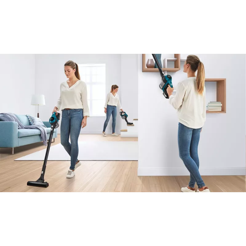 Bosch Serie 6 BBS611LAG bezvadu slotas putekļsūcējs 2-in-1, zils, 2.5 Ah