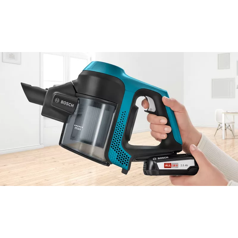 Bosch Serie 6 BBS611LAG bezvadu slotas putekļsūcējs 2-in-1, zils, 2.5 Ah