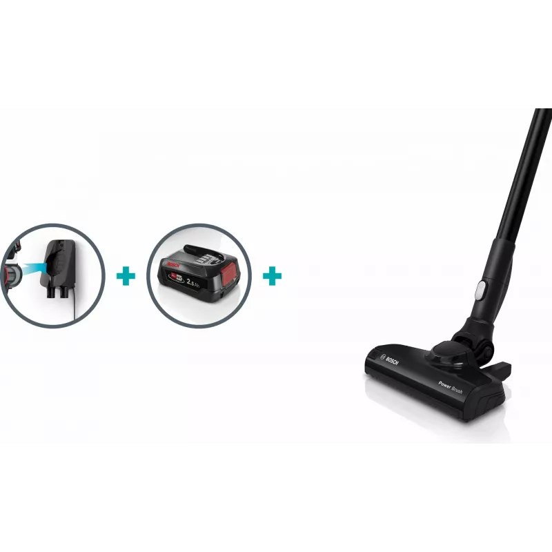 Bosch Serie 6 BBS611LAG bezvadu slotas putekļsūcējs 2-in-1, zils, 2.5 Ah