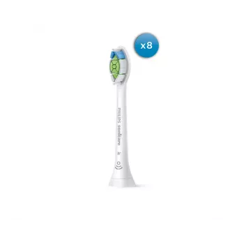 Philips HX6068/87 Optimal White zobu birstes nomaiņas uzgaļi, 8 gab., Balti, vidēji cieti sari, 3 mēnešu nomaiņas intervāls