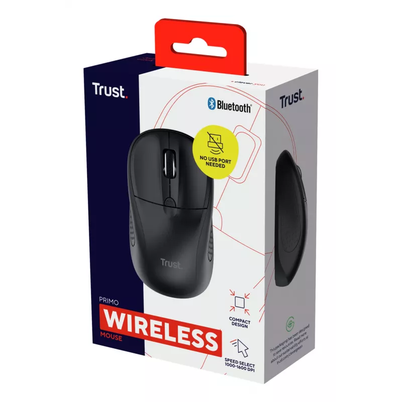 Trust Primo Travel peles pele Ambidextrous Bluetooth Optical 1600 DPI