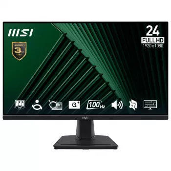 LCD monitors MSI Pro MP245G 23,8 collu Full HD (1920×1080), IPS, 4 ms, 300 cd/m², VESA, iebūvēti skaļruņi