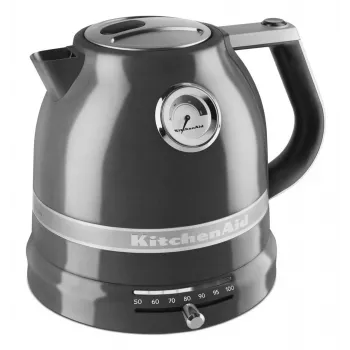 Elektriskā tējkanna KITCHENAID 5KEK1522EMS — 1.5 L, 2400 W, nerūsējošais tērauds, 7 temperatūras iestatījumi