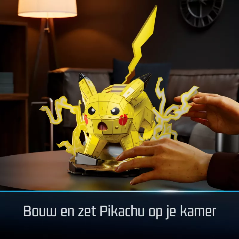 Spin Master 4D Build Pokémon Pikachu saliekama figūriņa, no 12 gadiem