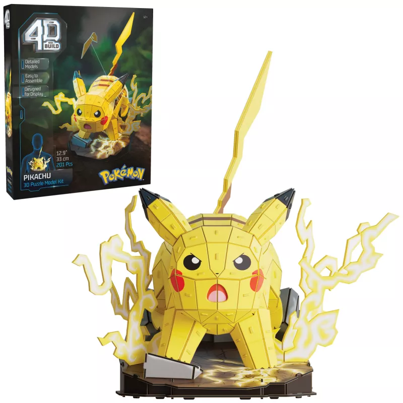 Spin Master 4D Build Pokémon Pikachu saliekama figūriņa, no 12 gadiem