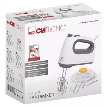 Rokas mikseris Clatronic HM 3775 Balts Pelēks
