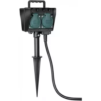 Brennenstuhl 1154450 ligzda F tipa, IP44, melna