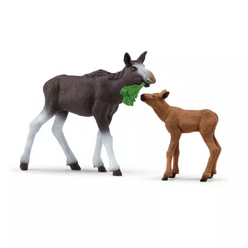 Figūru komplekts Schleich WILD LIFE Aļņu ģimene – reālistiski dzīvnieku tēli, 3+ gadi, daudzkrāsains