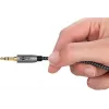 Audio kabelis Goobay 65285 3.5 mm vīrišķais uz 2×RCA vīrišķais, 1 m, varš, apzeltīti kontakti, magnētiskais ekranējums (melns/sudrabs)