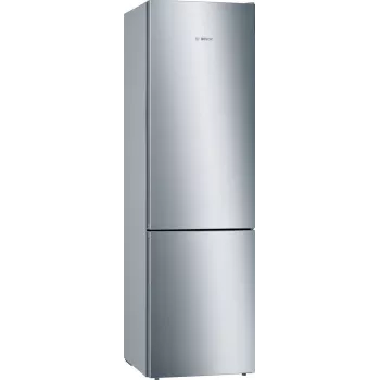 Bosch Serie 6 KGE39AICA ledusskapis ar saldētavu, brīvi stāvošs, 343 L, nerūsējošais tērauds