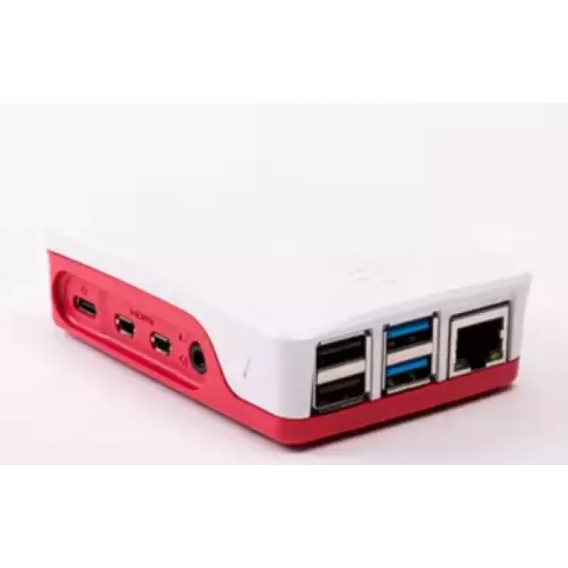 Raspberry Pi RB-CaseP4+06W oficiālais korpuss Raspberry Pi 4B, ABS plastmasa, sarkans/balts