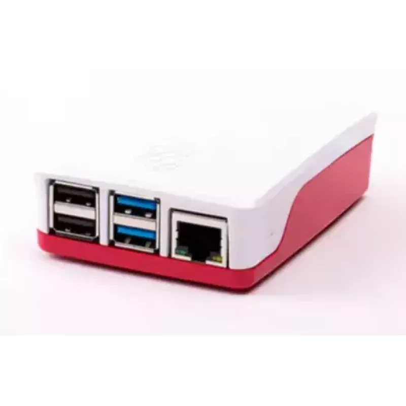 Raspberry Pi RB-CaseP4+06W oficiālais korpuss Raspberry Pi 4B, ABS plastmasa, sarkans/balts