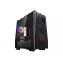 PC korpuss DeepCool MATREXX 40 3FS Micro Tower — Micro ATX/Mini-ITX, rūdīts stikls, 3x140/2x120 ventilatori, GPU līdz 320 mm, 2x3.5 inch + 2x2.5 inch, melns