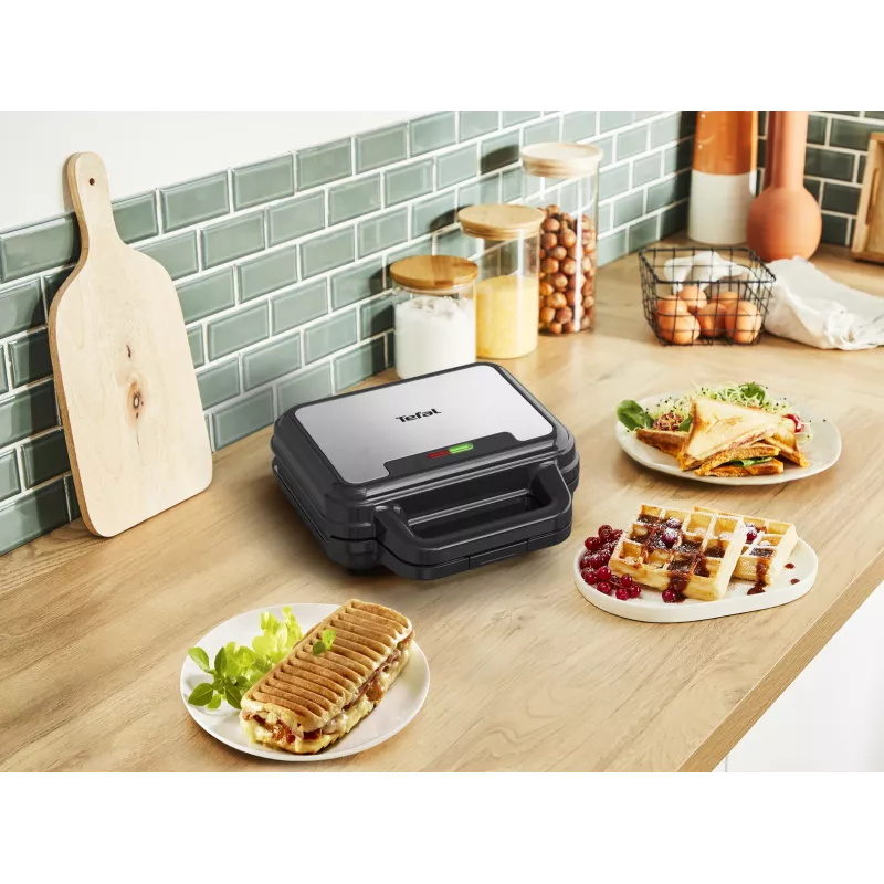Tefal SW383D10 sviestmaižu gatavotājs 700 W Melns, Nerūsējošais tērauds