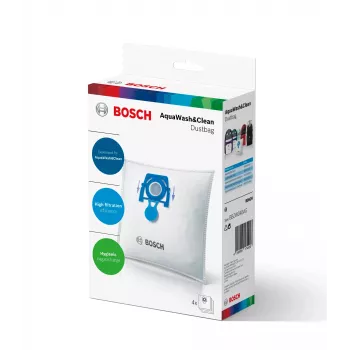 Putekļu maisiņš cilindriskajam putekļsūcējam Bosch BBZWD4BAG, balts, 4 gab. iepakojums