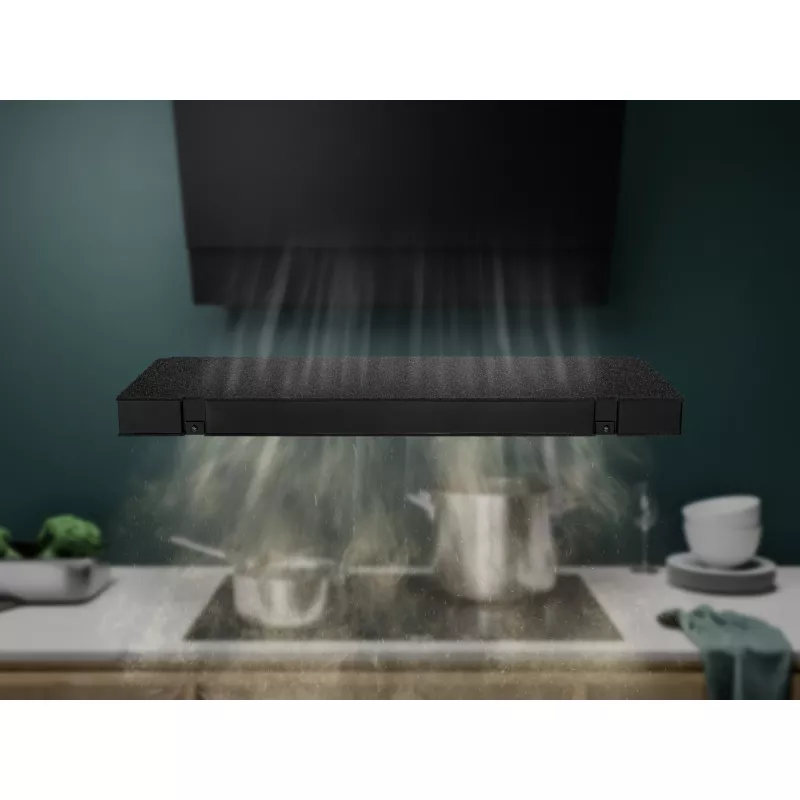 Oglekļa filtrs Electrolux MCFE06ST tvaika nosūcējiem, taisnstūrveida 235×235×27 mm, melns