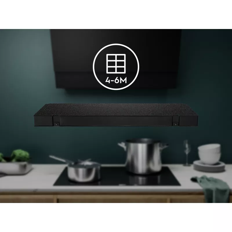 Oglekļa filtrs Electrolux MCFE06ST tvaika nosūcējiem, taisnstūrveida 235×235×27 mm, melns