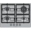 Iebūvējamā gāzes plīts virsma Bosch Serie 4 PGH6B5K90, 4 zonas, nerūsējošais tērauds, 60 cm, rotācijas vadība, wok deglis