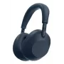 Sony WH-1000XM6 WH1000XM6L.CE7 zilas austiņas ar mikrofonu, kas apņem ausis, vadu un bezvadu, Bluetooth, USB-C, aktīvā trokšņu slāpēšana, Hi-Res, LDAC, 4–40 000 Hz
