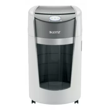 Leitz IQ OptiMax Office mikrošķērsgriezuma papīra smalcinātājs P5 35L - balts