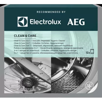 Trauku un veļas mazgājamo mašīnu atkaļķotājs un tauku noņēmējs pulveris Electrolux M2GCP121, 12 gab.