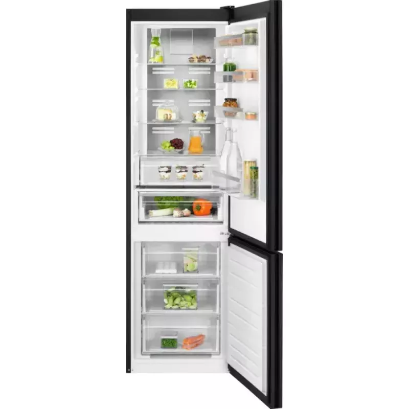 Electrolux LNT7ME36K2 ledusskapis-saldētava, 367 l (ledusskapis 266 l, saldētava 101 l), saldētava apakšā, No Frost, enerģijas klase E, melns