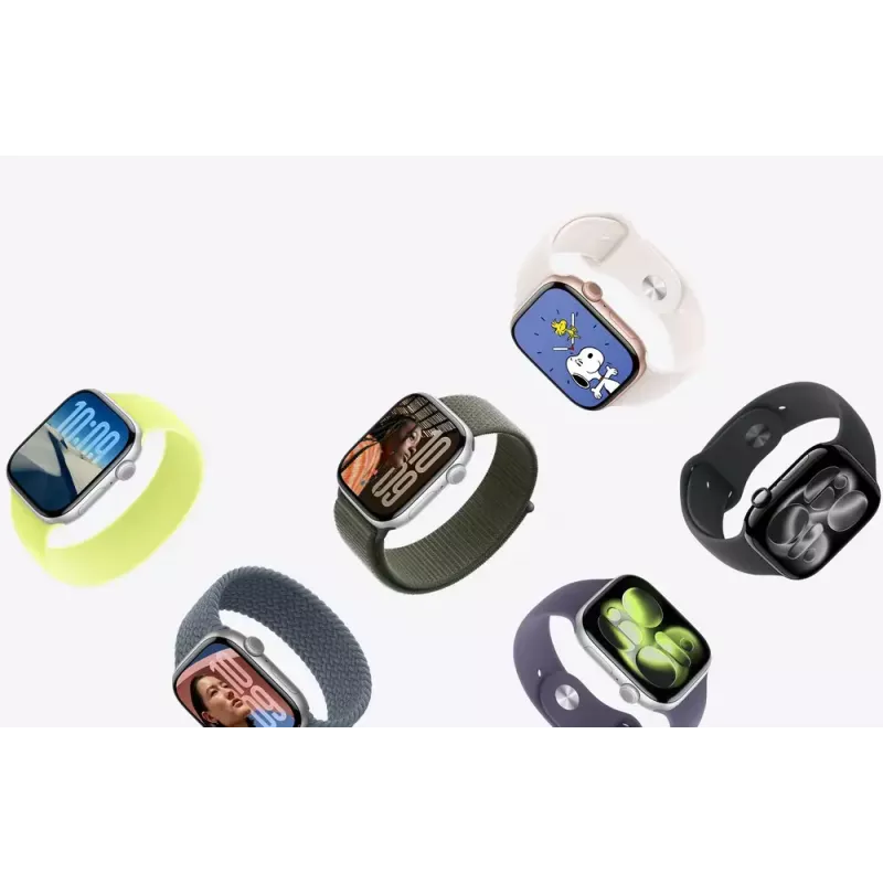 Apple Watch Series 11 GPS 46mm Rožu zelta alumīnija korpuss ar Light Blush Sport siksniņu S/M