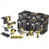 Bezvadu komplekts DeWalt DCK865P4T 18V — komplektā četras 5.0Ah baterijas un TSTAK kastes