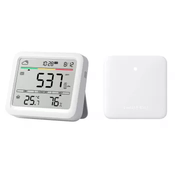 CO2 monitors Switchbot Meter Pro — CO2, temperatūras un mitruma mērītājs, LCD, baterija (AA), ABS korpuss, 5 V, temperatūras diapazons -20–80°C