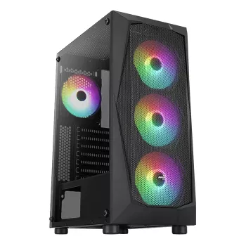 PC korpuss Aerocool Falcon ARGB Midi Tower Melns