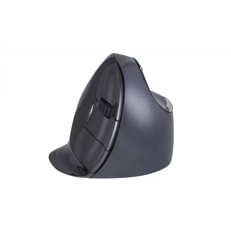 BakkerElkhuizen Evoluent D Small Wireless, labā roka, vertikāls, lāzers, RF bezvadu, 3200 DPI, melns