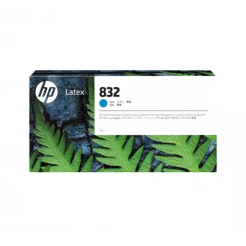 Tintes kasetne HP 832 Cyan 1 L, lateksa bāzes, 1000 ml, viena pakete