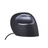 BakkerElkhuizen Evoluent D Medium, Labā roka, Vertikāls dizains, Lāzera, USB Type-A, 3200 DPI, Melns