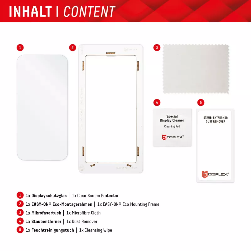 Displex ekrāna aizsargstikls (10H) Samsung Galaxy S22+/S23+, EASY-ON® Eco montāžas rāmis, izturīgs pret skrāpējumiem