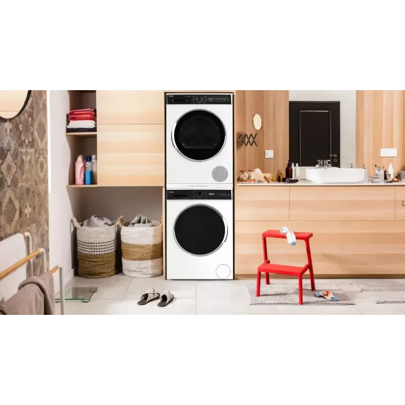 Veļas žāvētājs AMICA AD3S72LHB(E) 7 kg, brīvstāvošs, priekšējā ielāde, LED displejs, elektroniskā vadība, balts