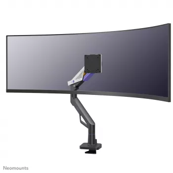 Monitora roka Neomounts DS70-256BL1 spēlēm, 24–57 collu ekrāniem, gāzes atspere, Topfix, 30 kg, VESA 75–200 mm