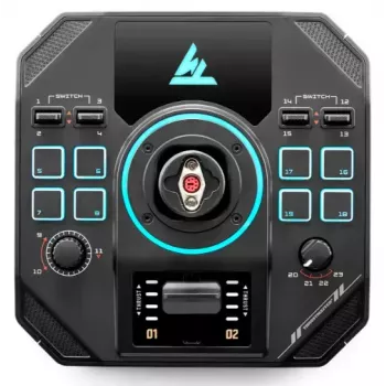 Thrustmaster Sol-R 4 HOTAS Black USB sviras + dzinēja vadības svira Analogs / Digitāls PC
