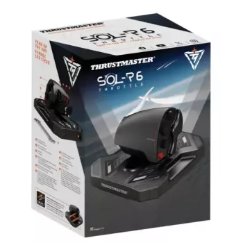 Droseles bloks Thrustmaster Sol-R 6 Melns USB Type-C vadu analogais/digitālais PC, izmērs 170×205×125 mm