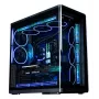 ZALMAN P60 BLACK PC Midi Tower korpuss — ATX/Mini-ITX, rūdīts stikls, 3x120mm sānu + 2x120mm aizmugures ventilatori, 290×475×478 mm
