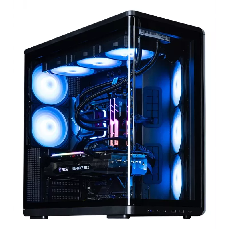 ZALMAN P60 BLACK PC Midi Tower korpuss — ATX/Mini-ITX, rūdīts stikls, 3x120mm sānu + 2x120mm aizmugures ventilatori, 290×475×478 mm