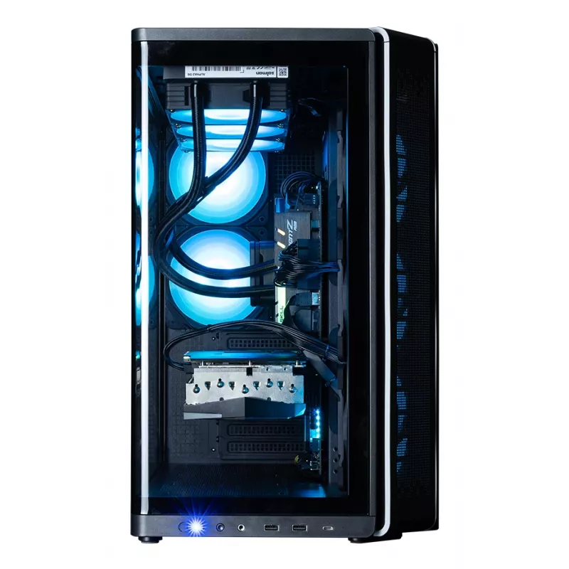 ZALMAN P60 BLACK PC Midi Tower korpuss — ATX/Mini-ITX, rūdīts stikls, 3x120mm sānu + 2x120mm aizmugures ventilatori, 290×475×478 mm