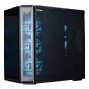 ZALMAN P60 BLACK PC Midi Tower korpuss — ATX/Mini-ITX, rūdīts stikls, 3x120mm sānu + 2x120mm aizmugures ventilatori, 290×475×478 mm