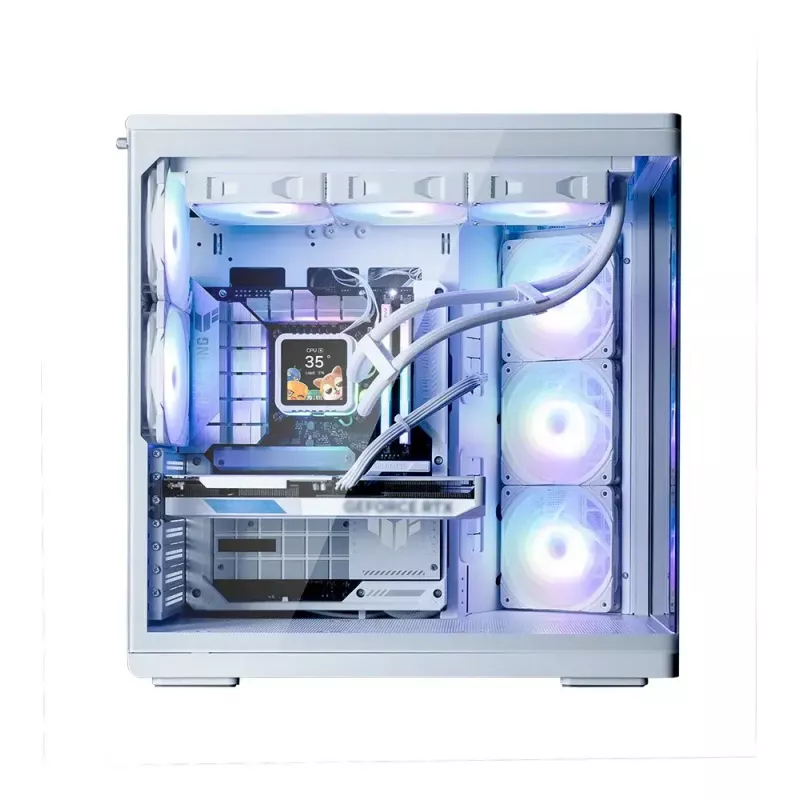 Korpuss ZALMAN P60 Mid-Tower ar 5x ARGB ventilatoriem, balts