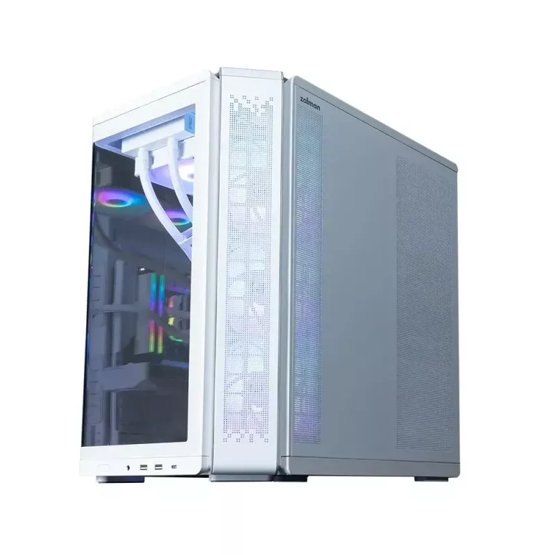 Korpuss ZALMAN P60 Mid-Tower ar 5x ARGB ventilatoriem, balts