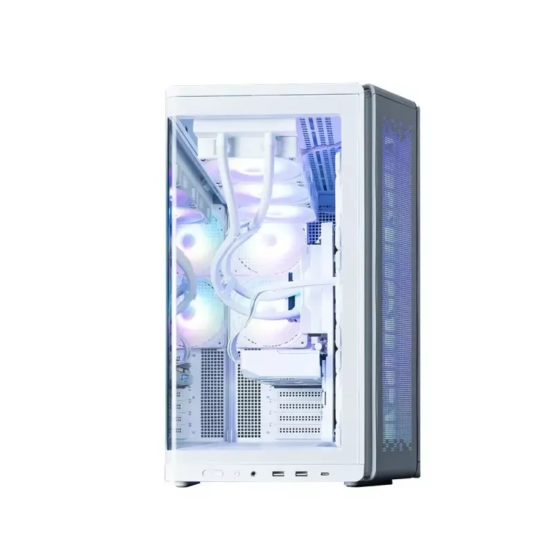 Korpuss ZALMAN P60 Mid-Tower ar 5x ARGB ventilatoriem, balts