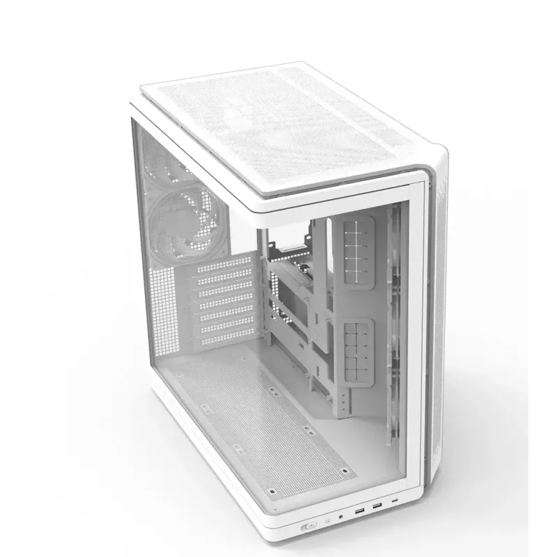 Korpuss ZALMAN P60 Mid-Tower ar 5x ARGB ventilatoriem, balts